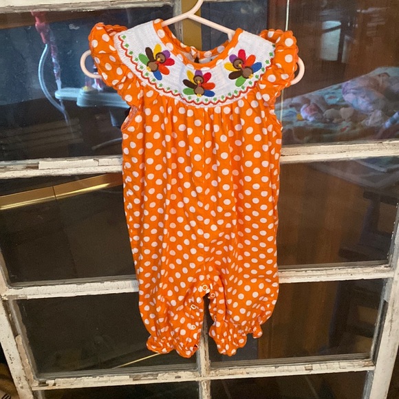 Lil’ Cactus Fall/Thanksgiving Romper 6-12 months - Picture 1 of 3